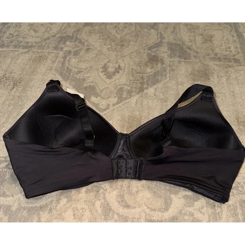 Bali Petal Concealers Lightly Lined Full Coverage Black Wireless Bra 3413 Sz 40D